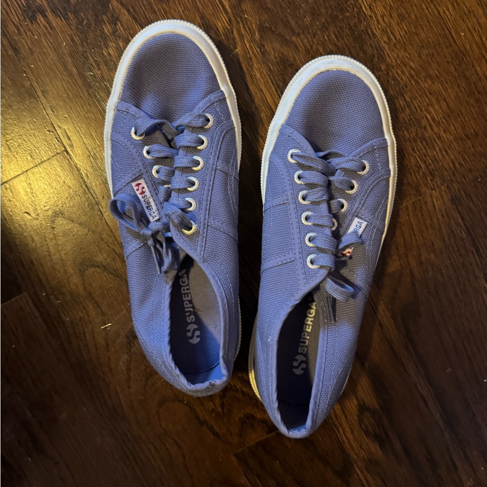 Superga Blue Canvas Sneakers
